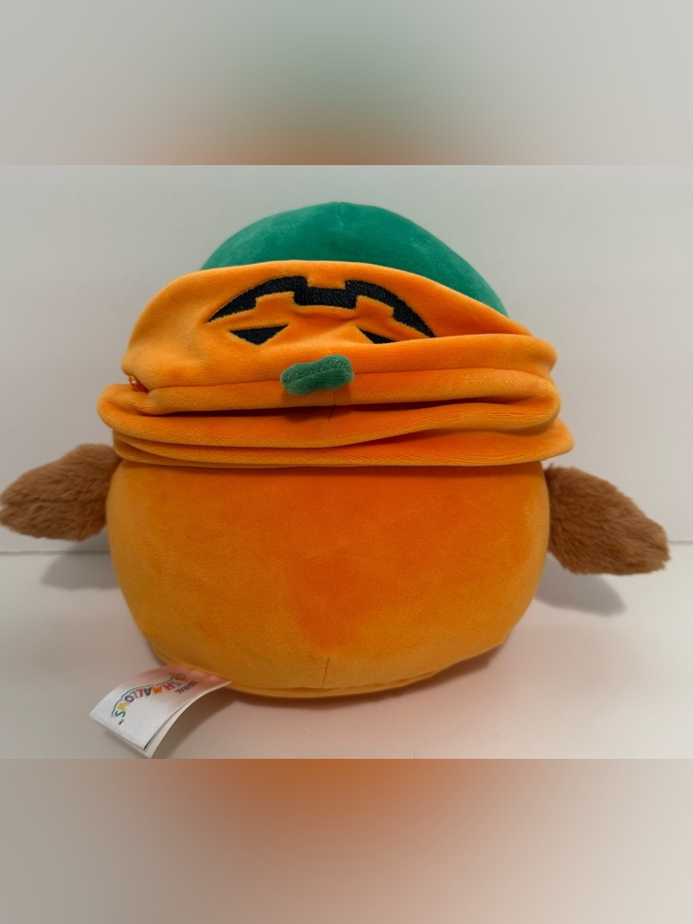 8" Avery the Duck in Pumpkin Costume Plush Doll Toy - Picture 7 of 9